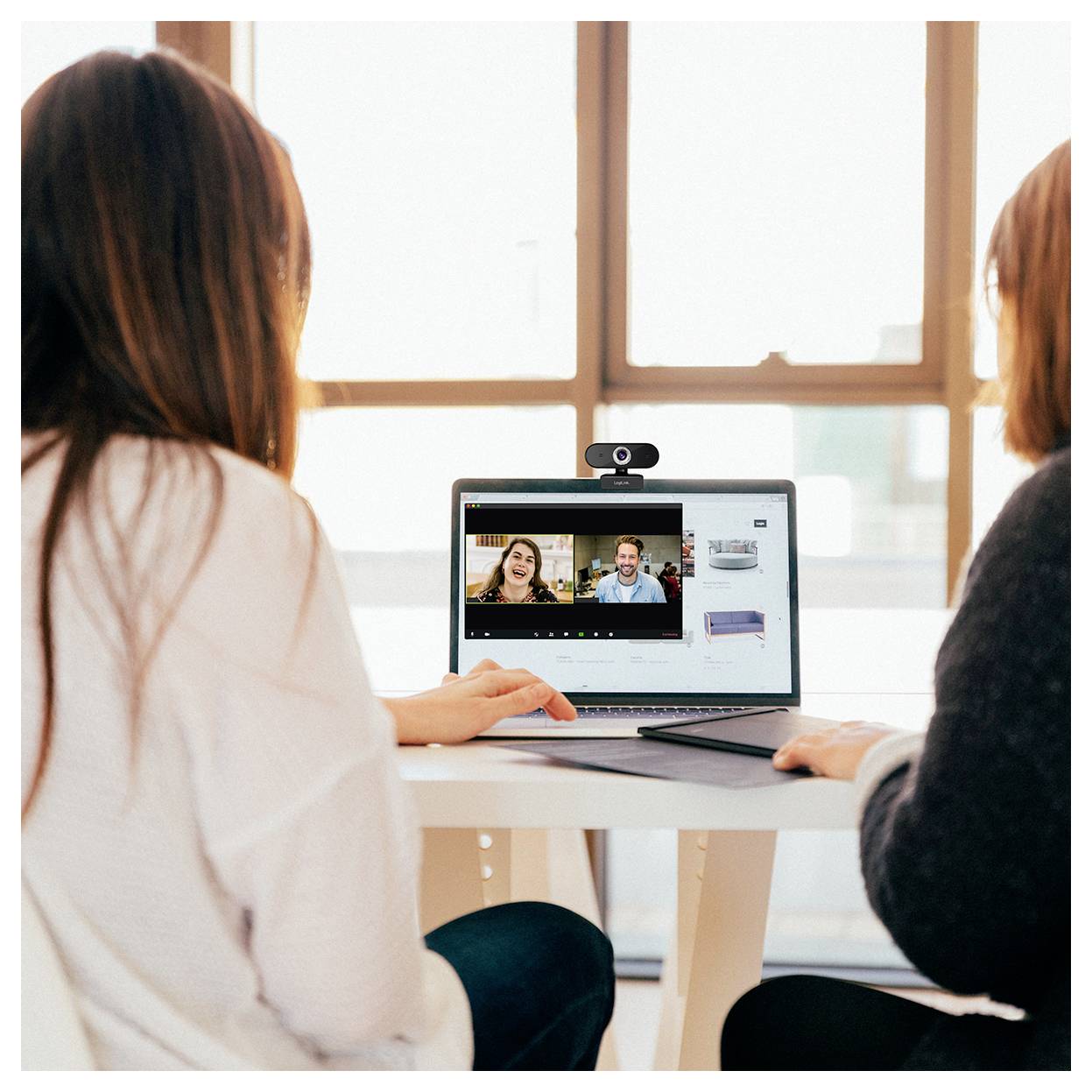 LogiLink UA0368 HD-Webcam Klemm-Halterung, Mikrofon