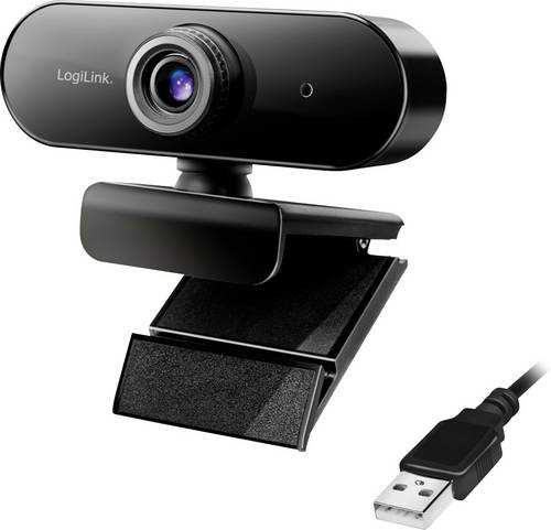 LogiLink UA0371 Full HD-Webcam Klemm-Halterung, Mikrofon