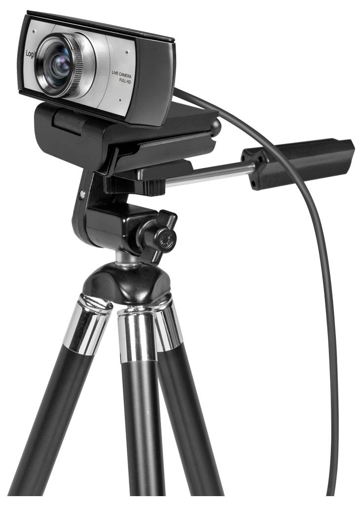 LogiLink UA0377 Full HD-Webcam Klemm-Halterung, Mikrofon