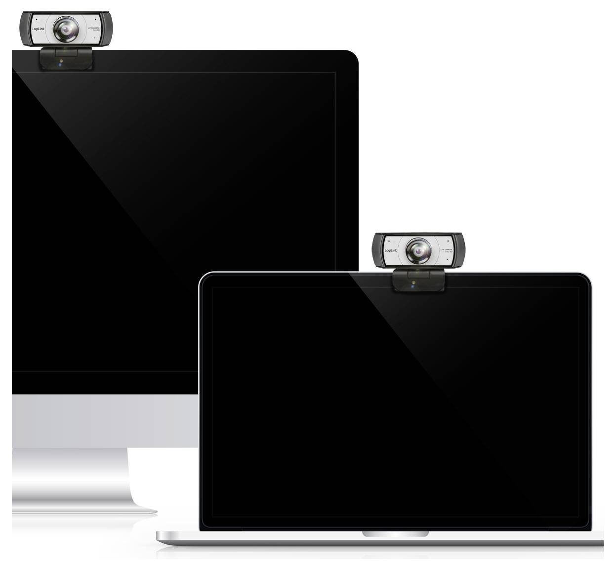 LogiLink UA0377 Full HD-Webcam Klemm-Halterung, Mikrofon