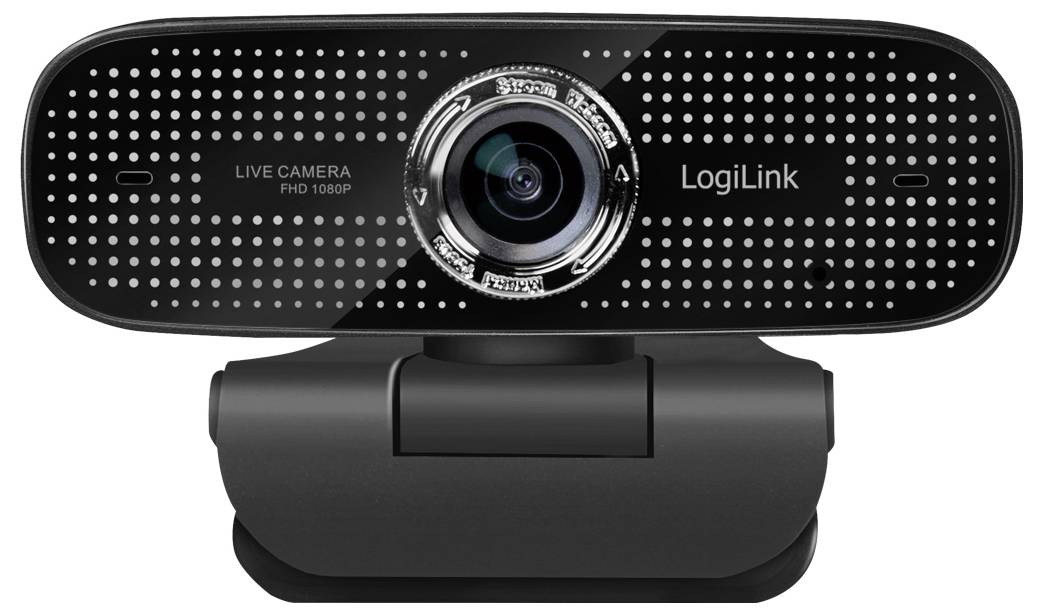 LogiLink UA0378 Full HD-Webcam Klemm-Halterung, Mikrofon