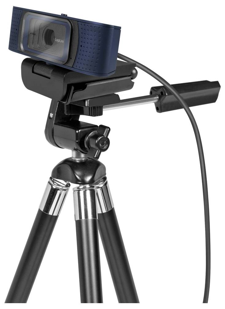 LogiLink UA0379 Full HD-Webcam Klemm-Halterung, Mikrofon