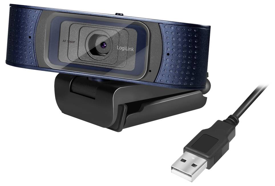 LogiLink UA0379 Full HD-Webcam Klemm-Halterung, Mikrofon