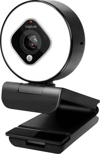 LogiLink UA0384 Full HD-Webcam Klemm-Halterung, Mikrofon