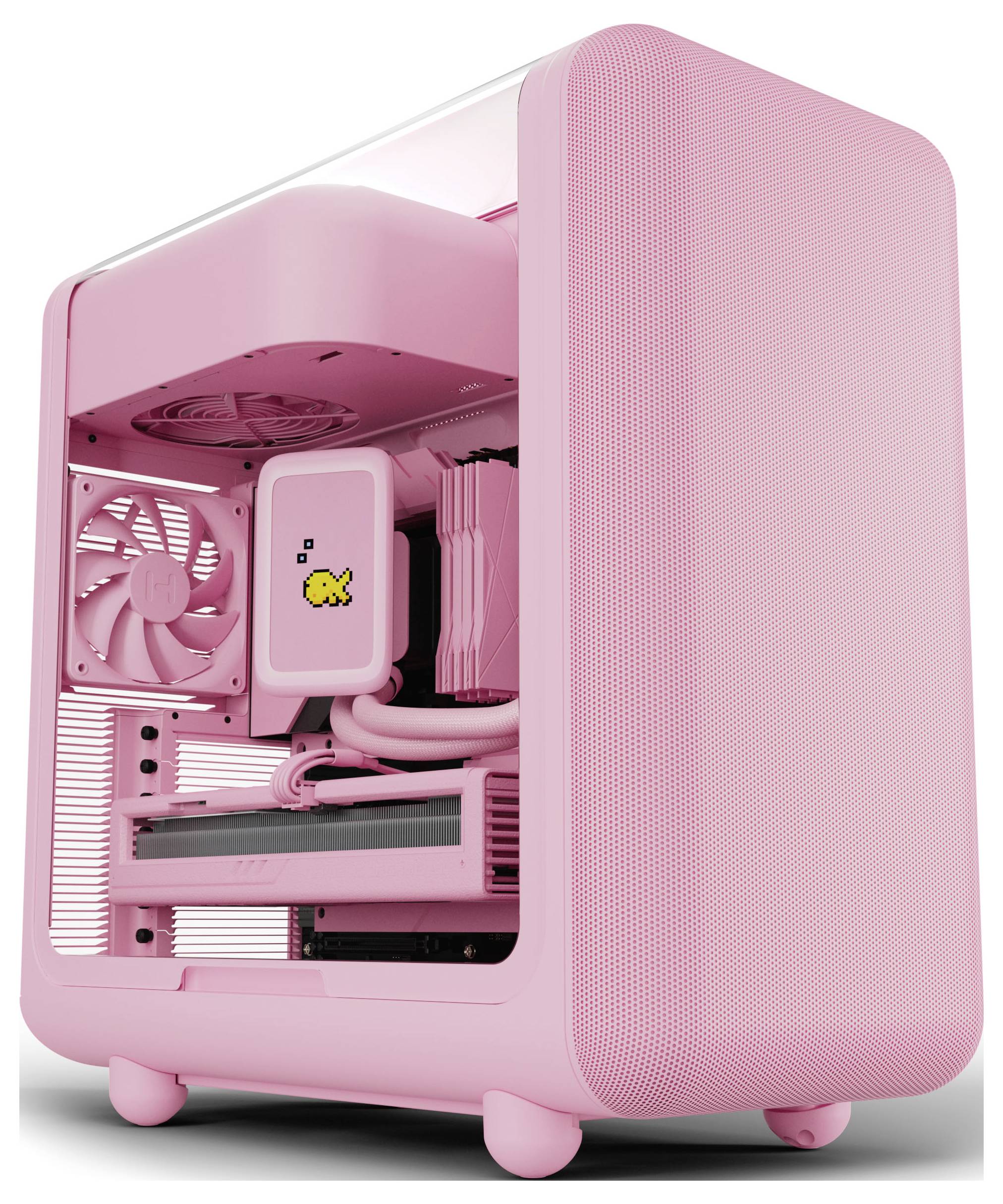 HYTE X50 Strawberry Milk Midi-Tower Gehäuse, Gaming-Gehäuse, PC-Gehäuse Pink