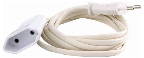Heitronic VO-45120 Strom Verlängerungskabel Weiß 2m