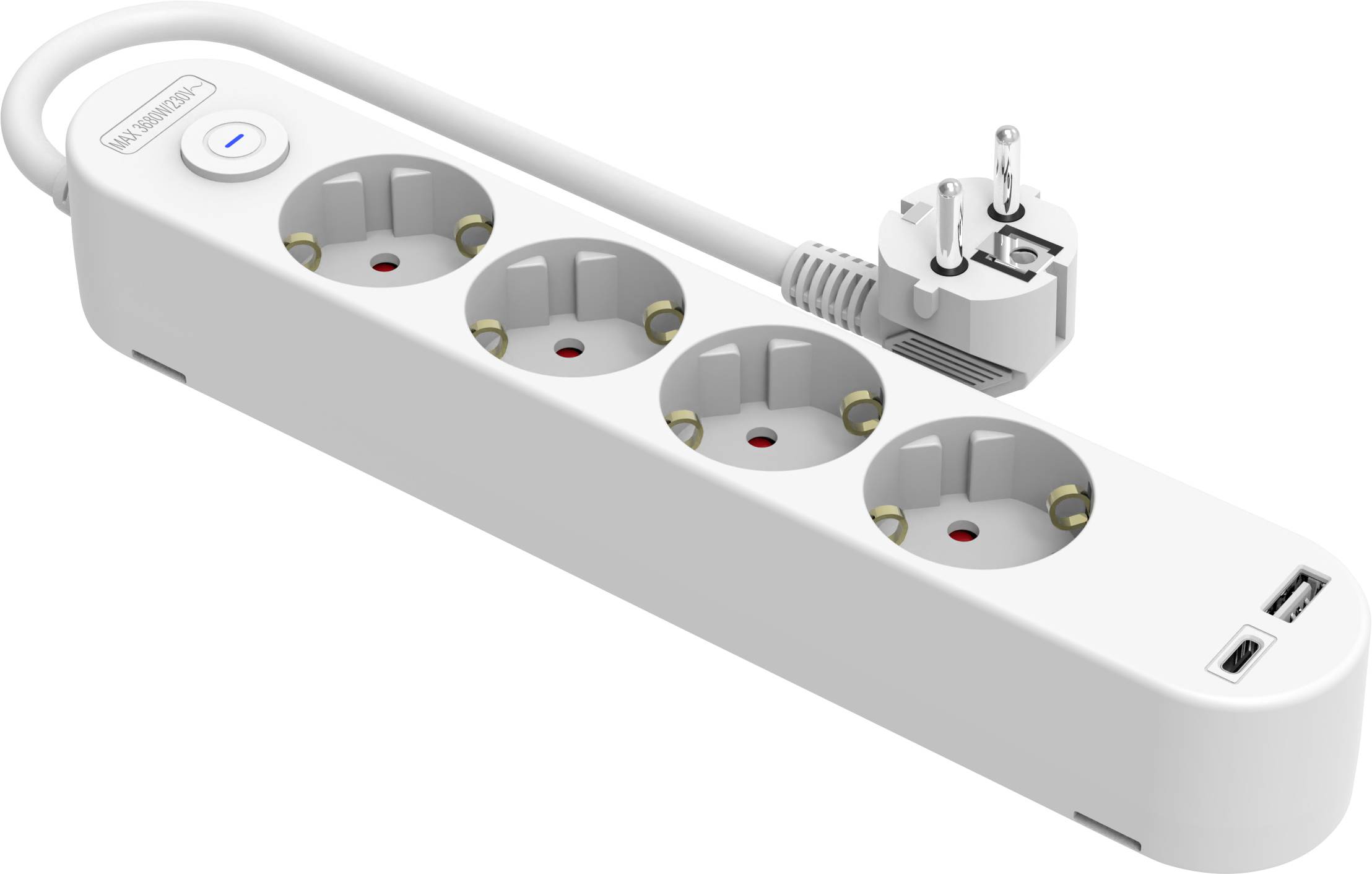 Heitronic VO-501453 Steckdosenleiste mit Schalter