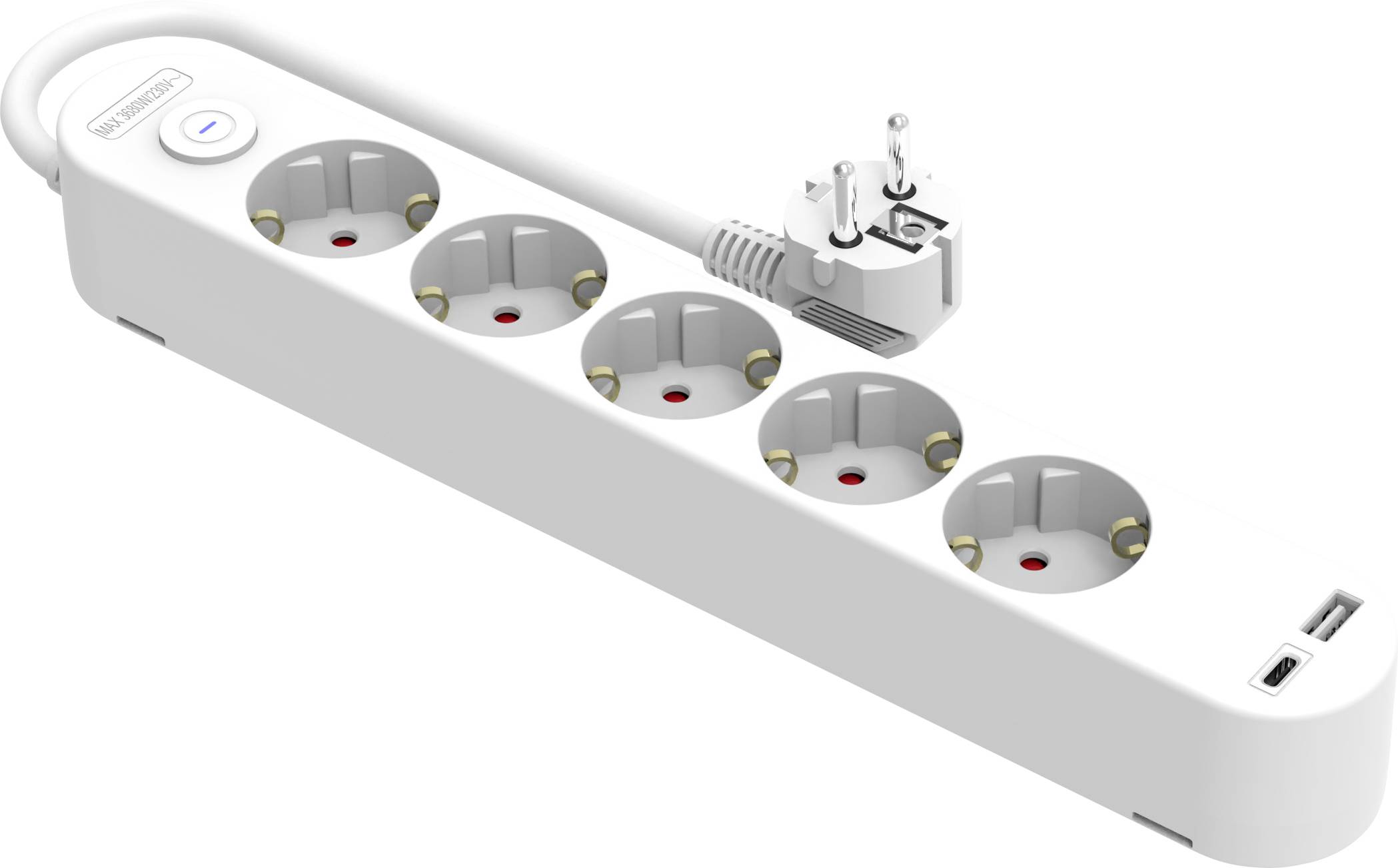Heitronic VO-501454 Steckdosenleiste mit Schalter