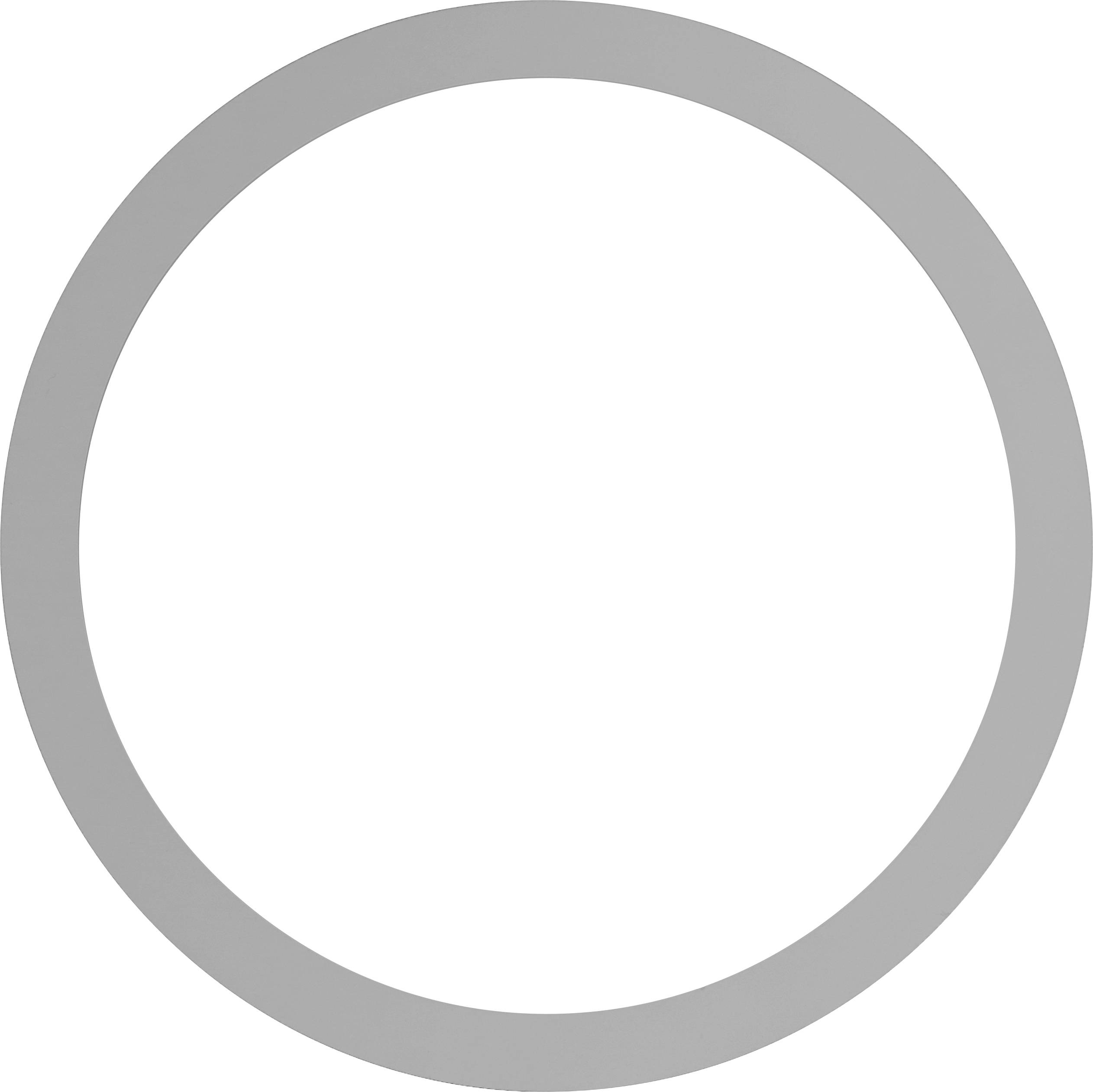Ein einfacher grauer Kreis auf weißem Hintergrund ohne zusätzliche Merkmale oder Text.
