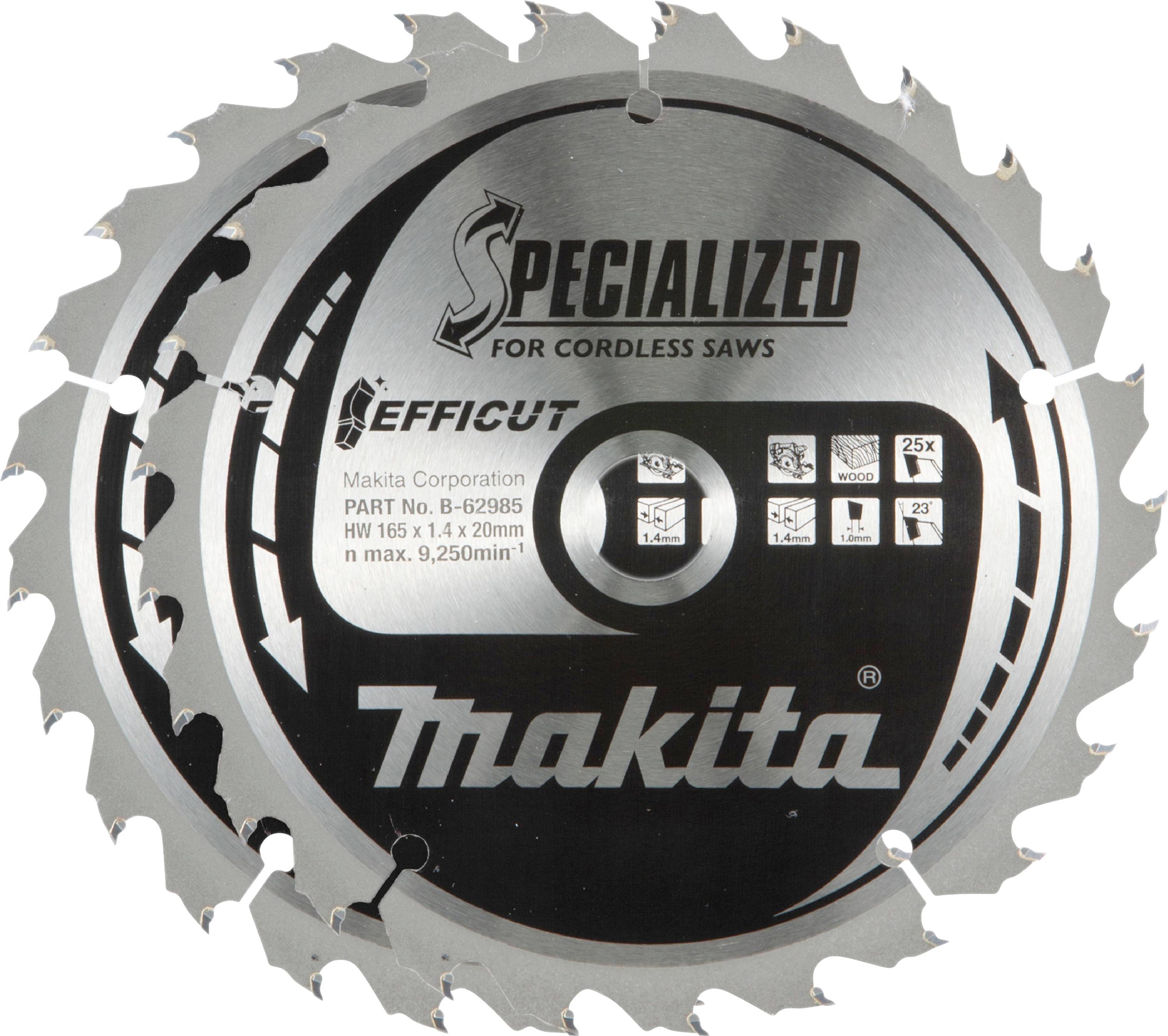 Makita B-62985-2 Kreissägeblatt-Set 165 x 20 x 1.4mm Zähneanzahl: 25 2St.