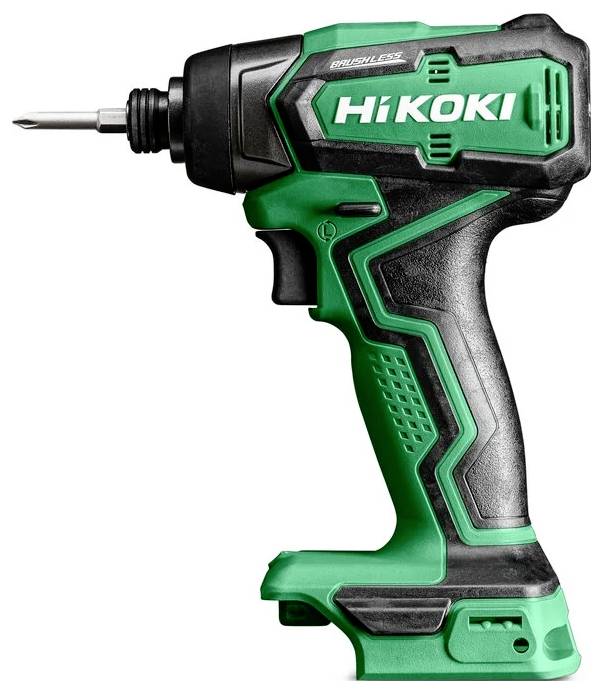 HiKOKI Akku-Schlagschrauber mit grün-schwarzem Design, mit sichtbarem Bohrer.