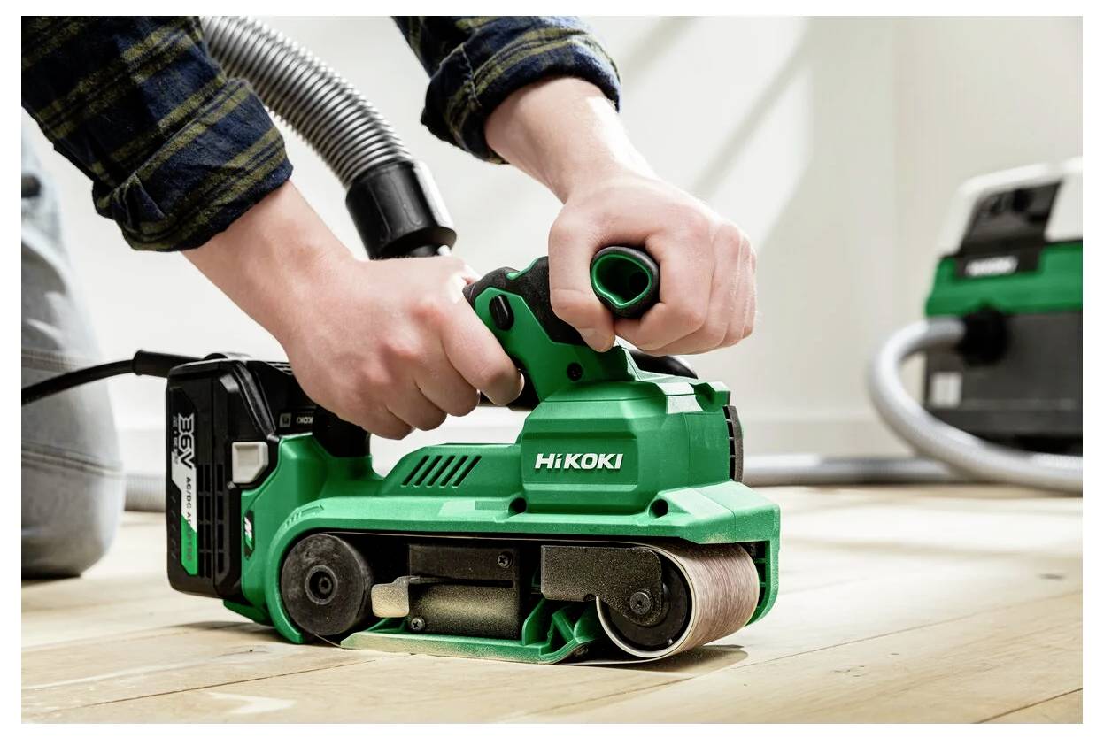 HiKOKI SB3608DA SB3608DAW4Z Akku-Bandschleifer ohne Akku, ohne Ladegerät Band-Breite 76 Band-Länge 533