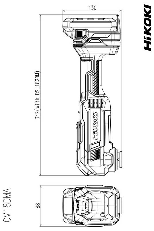 HiKOKI CV18DMA CV18DMAW2Z Akku-Multifunktionswerkzeug 18V