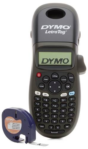 DYMO LetraTag LT-100H Schwarz Beschriftungsgerät Geeignet für Schriftband: LT 12 mm