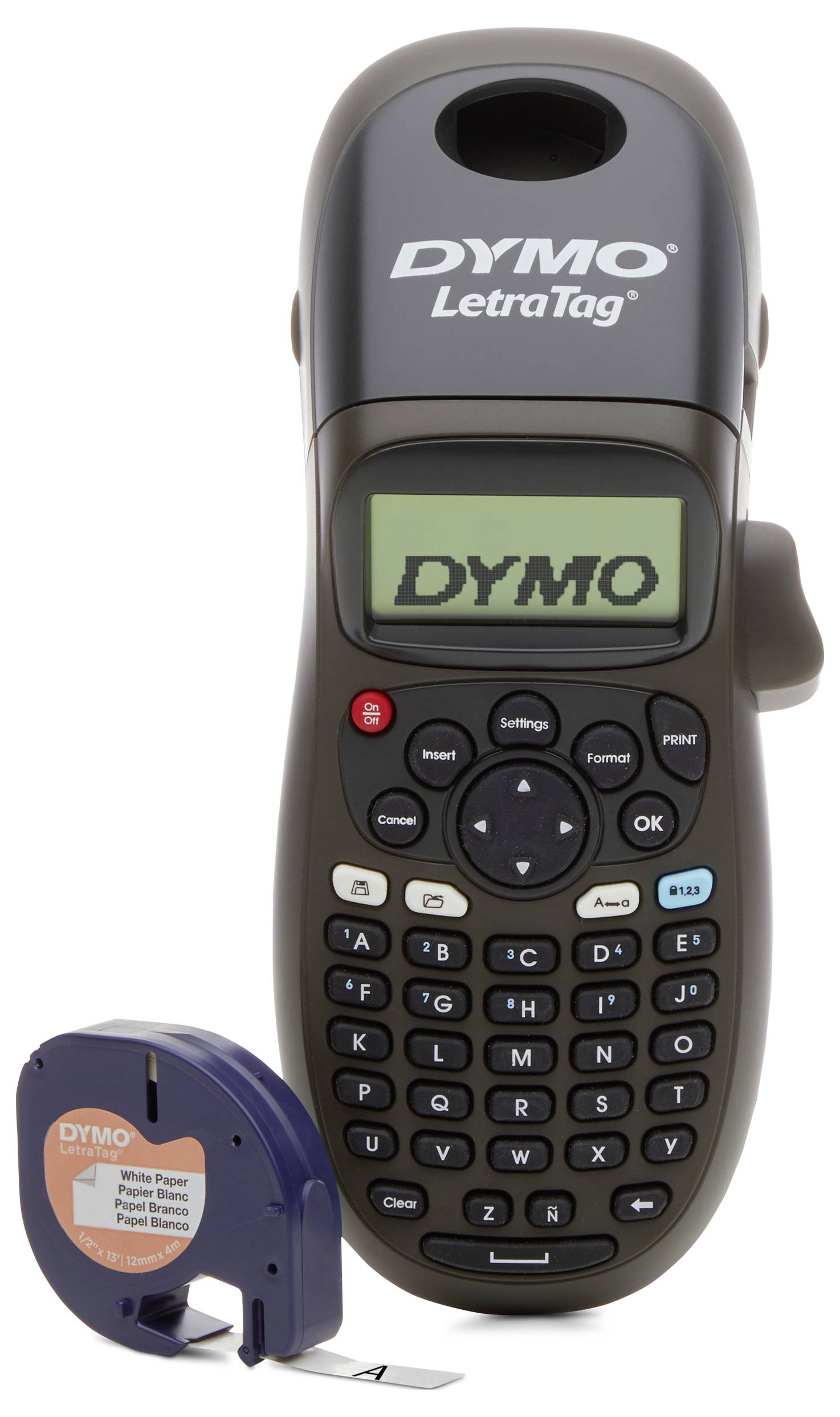 DYMO LetraTag LT-100H Schwarz Beschriftungsgerät Geeignet für Schriftband: LT 12 mm