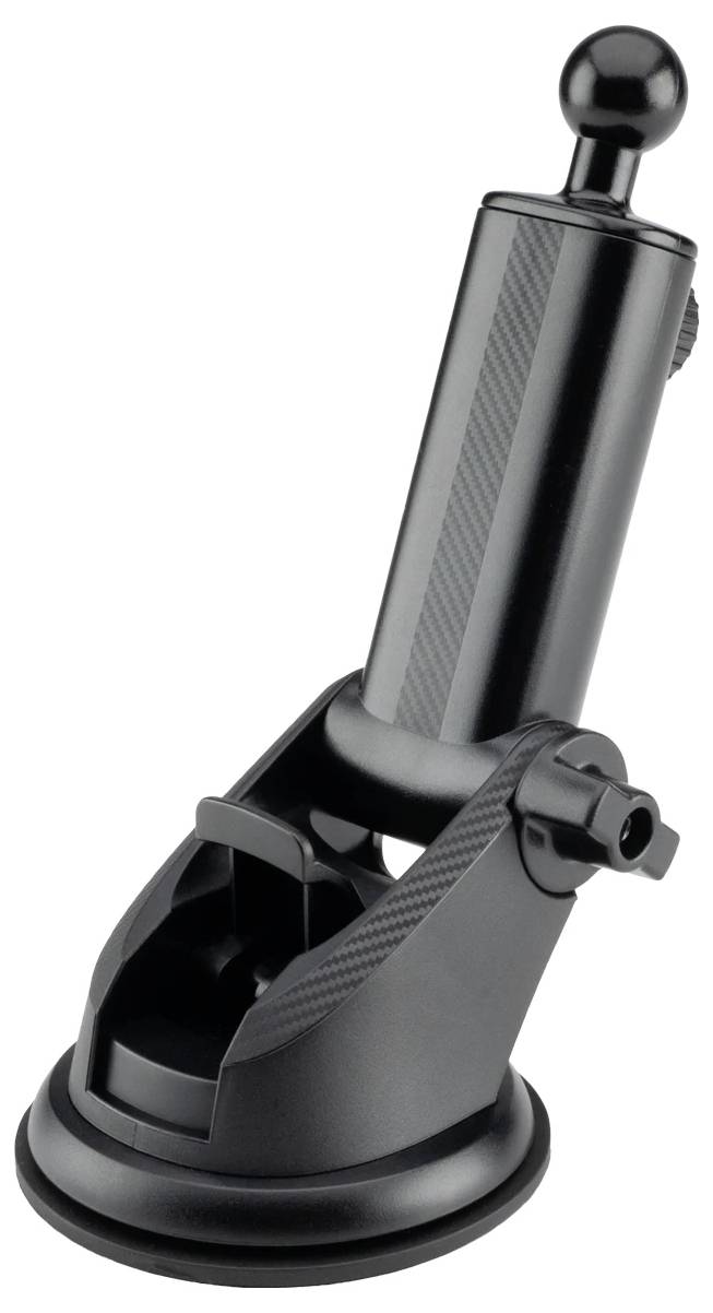 Saugnapf-Kamerahalterung mit verstellbarem Arm, aus schwarzem Metall, geeignet zum Befestigen von Kameras an glatten Oberflächen für stabile Aufnahmen.