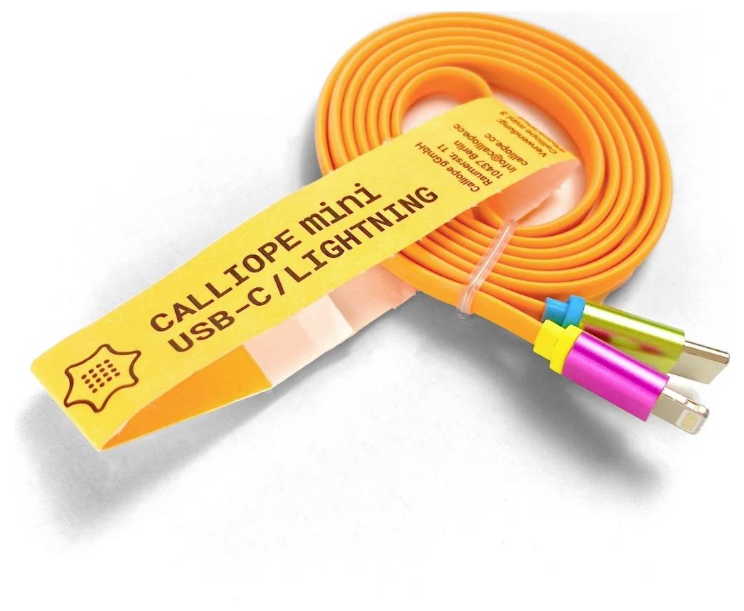 CALLIOPE USB Kabel C > Lightning Daten-/Strom-Kabel [1x USB-C® Stecker - 1x Apple Lightning-Stecker] 1m Orange