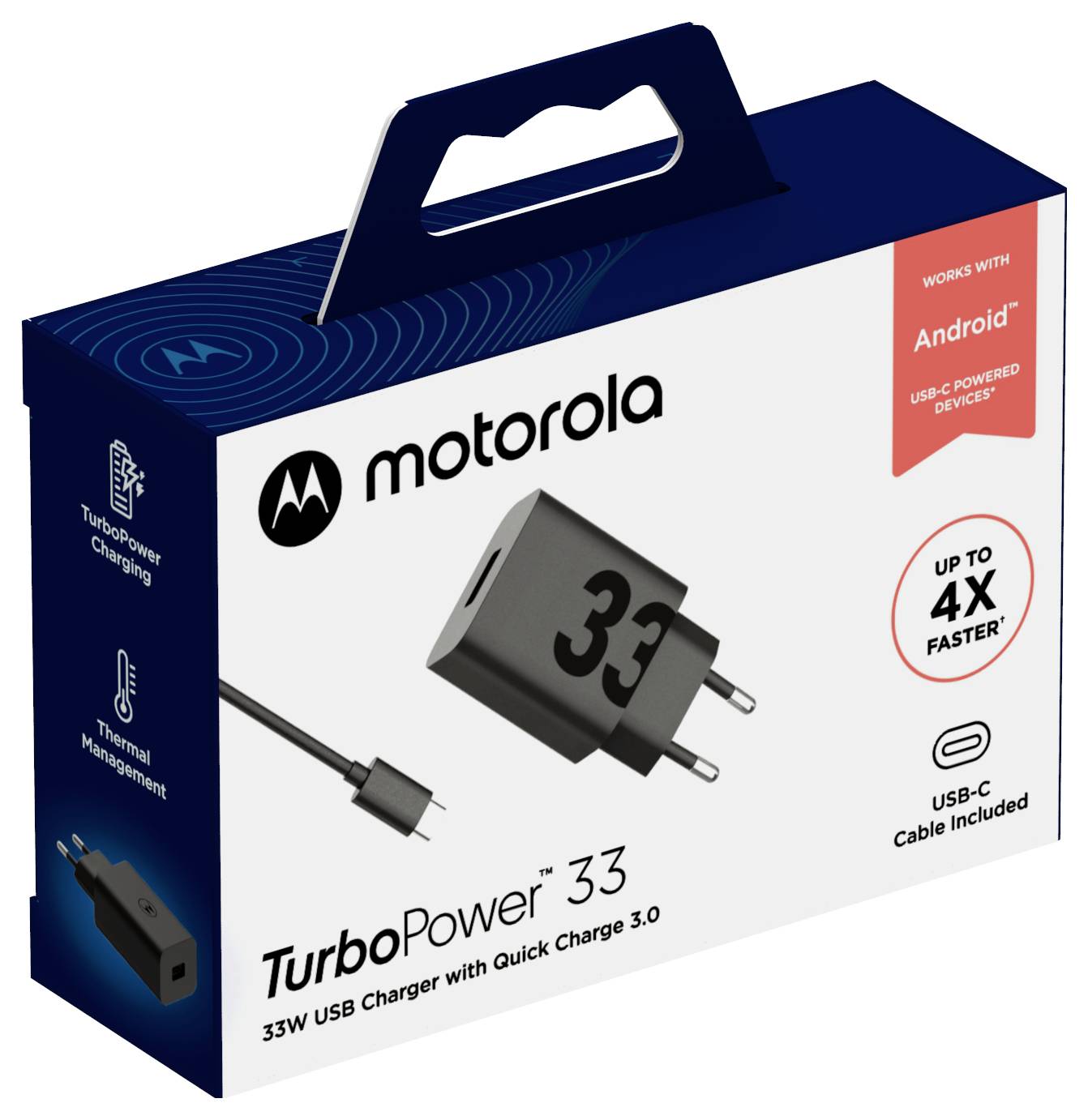 Motorola USB Ladegerät 33W 1x USB-A USB PD, QC 3.0 Schwarz