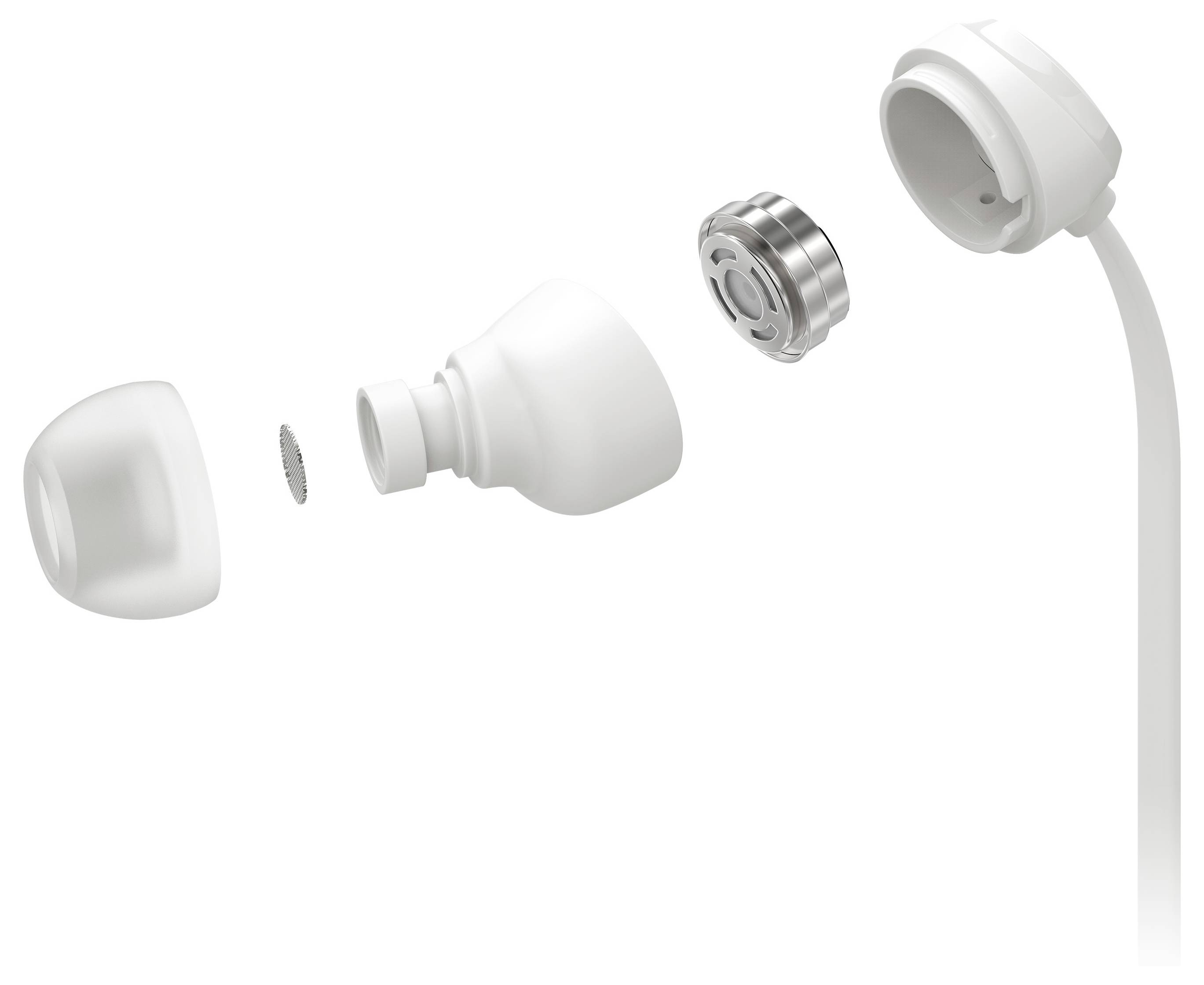 Motorola In Ear Kopfhörer Weiß Mikrofon-Stummschaltung