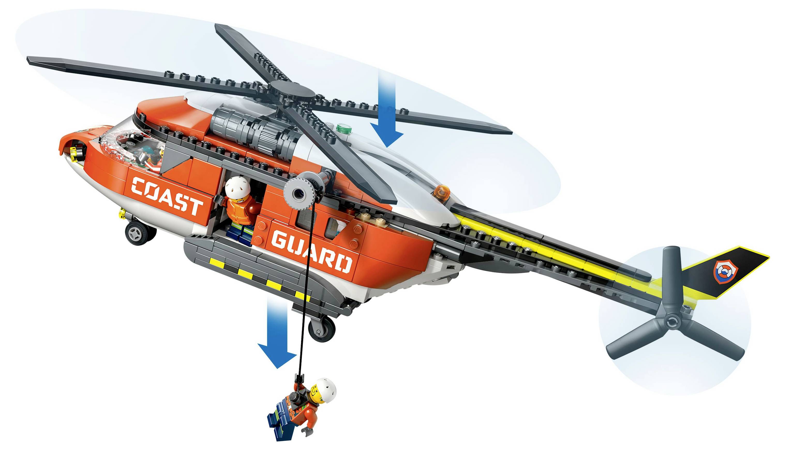 Ein Spielzeug-Hubschrauber mit der Beschriftung „Küstenwache