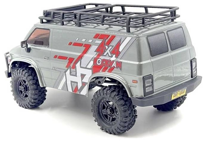 Hobby Plus 1:18 Crawler CR18P EVO-V2 "Rock Van" grey RTR Brushed 1:18 RC Modellauto Crawler Allrada