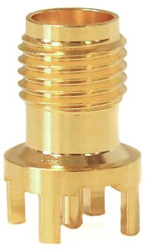 Mueller Electric BU-1420701231 Adapterstecker SMA-Buchse - Leiterplatte gerade Messing