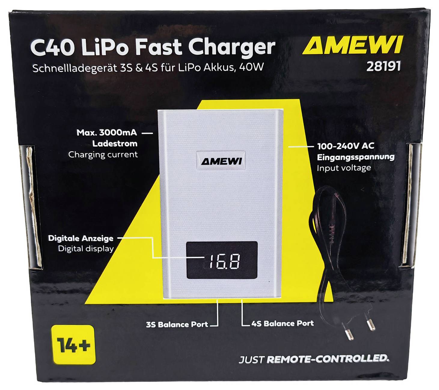 Amewi C40 Modellbau-Ladegerät 3A LiPo