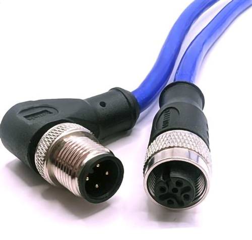 Mueller Electric C4BC81M005 Sensor-/Aktor-Steckverbinder M12 Stecker, gewinkelt, Buchse, gerade 5m Polzahl Sensoren: 4 1St.