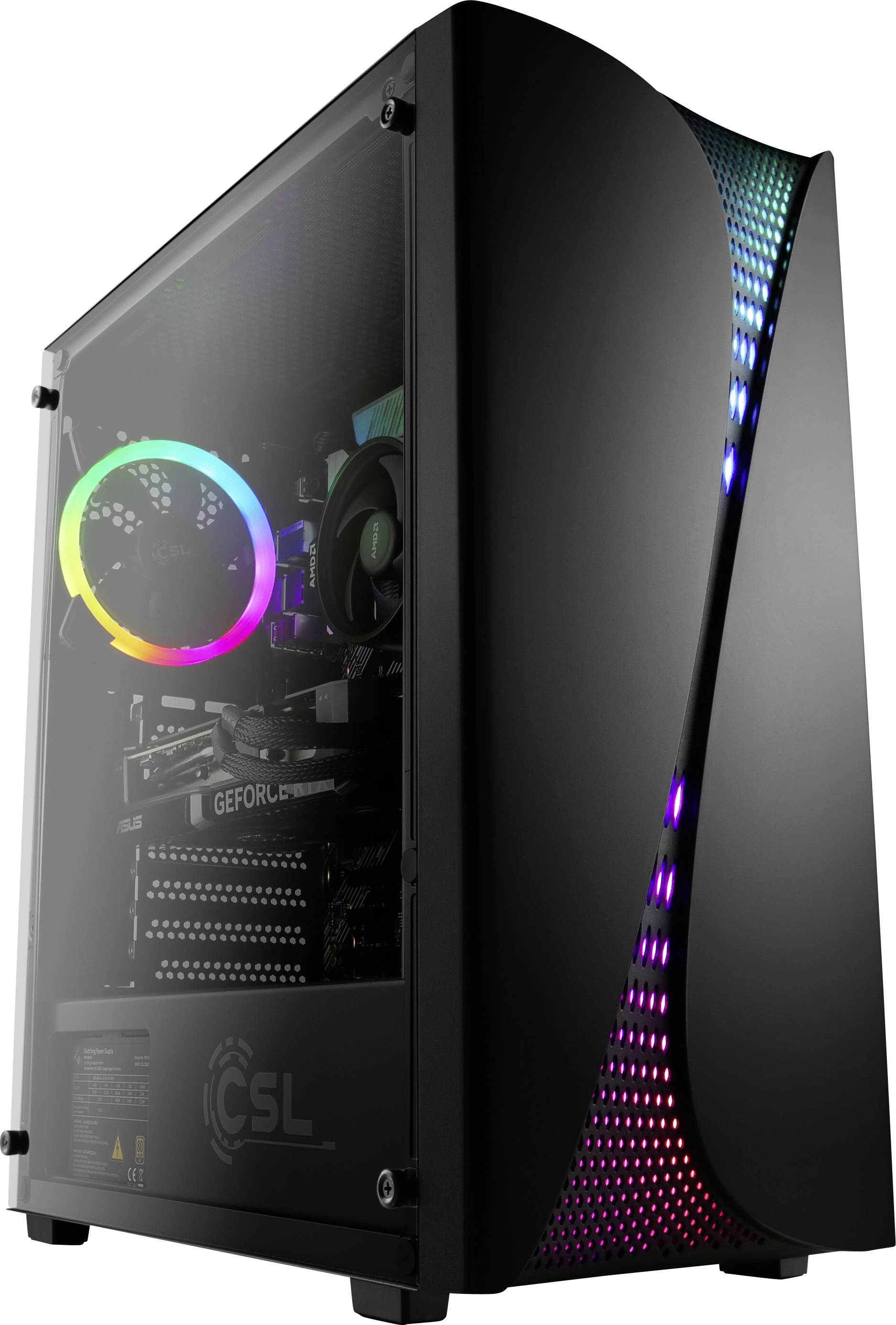 CSL Computer Gaming PC M13030H AMD Ryzen 5 5500 4.2GHz 32GB RAM 1000GB SSD Nvidia GeForce RTX™ 3050 6GB GDDR6 Win 11 Home 97546