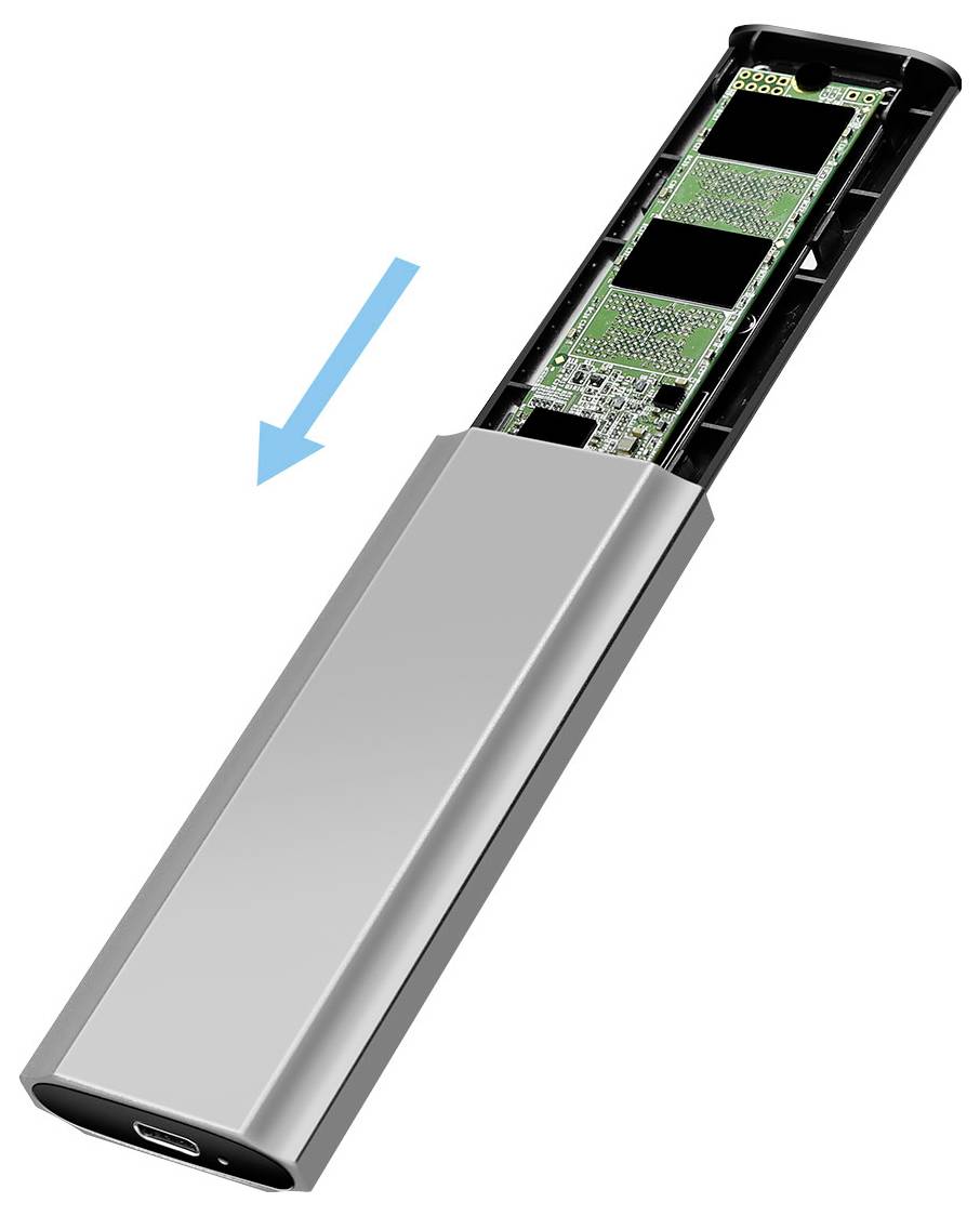 LogiLink UA0439 M.2 SSD-Gehäuse USB-C® (USB 3.2 Gen 2), USB-A (USB 3.2 Gen 2) 10 GBit/s M.2 PCIe NVMe UA0439