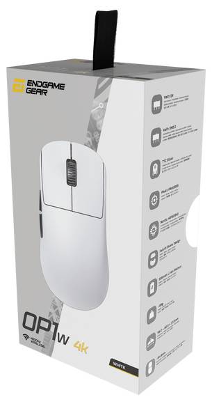Endgame Gear OP1w 4k Wireless Gaming Maus - kabellos, weiß Maus Weiß 7 Tasten