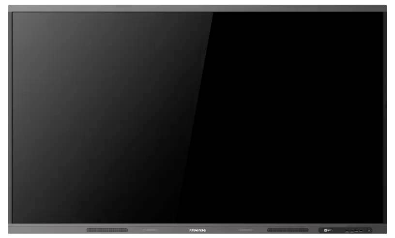 Ein Flachbildfernseher mit einem schwarzen Bildschirm, umrahmt von einem schmalen, dunklen Rahmen.