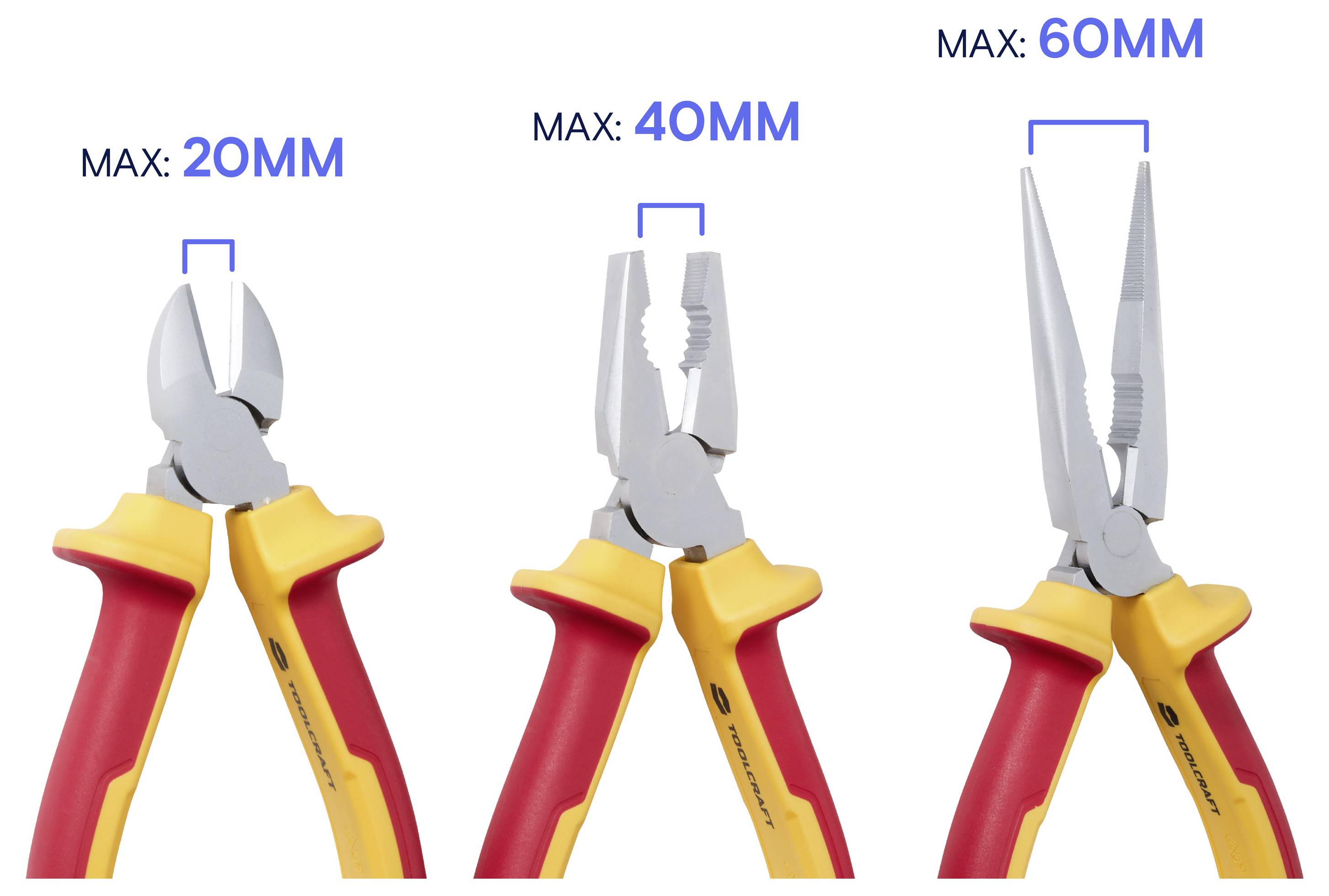 TOOLCRAFT TO-10583190 VDE Zangen-Set 3teilig