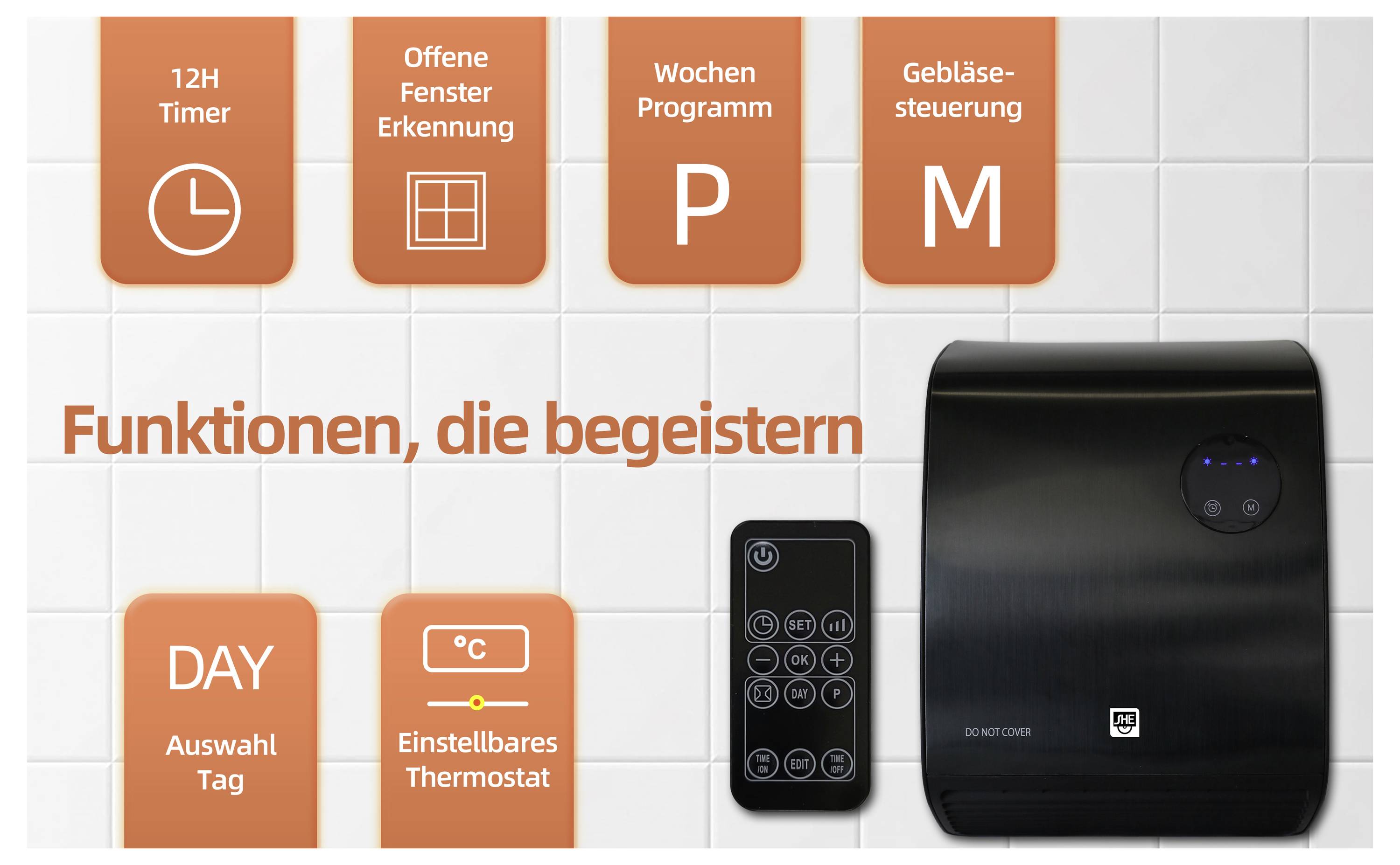 SHX SHXBH20R Heizlüfter SHXBH20R Schwarz