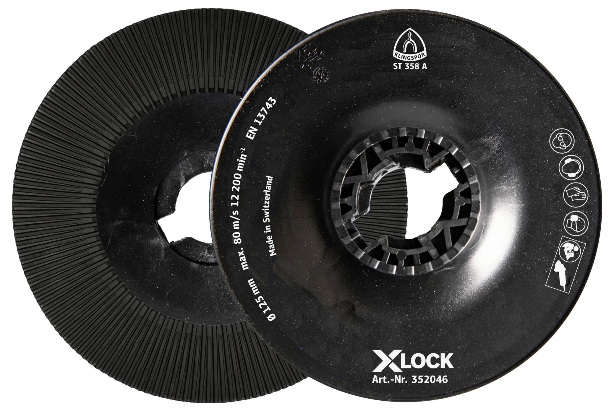 Klingspor 352047 ST358A FI-Stützteller gerippt, 115mm X-LOCK Durchmesser 115mm