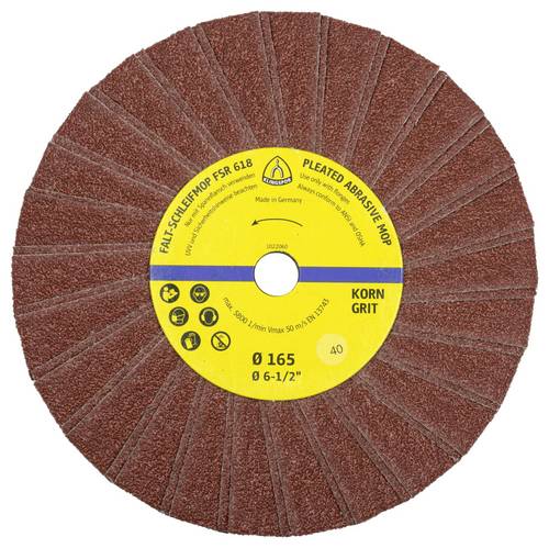 Klingspor 73994 FSR 618 Schleifmopräder, 165 x 14 mm Korn 120 Einreihig 2 Lamellen pro Paket Durchm