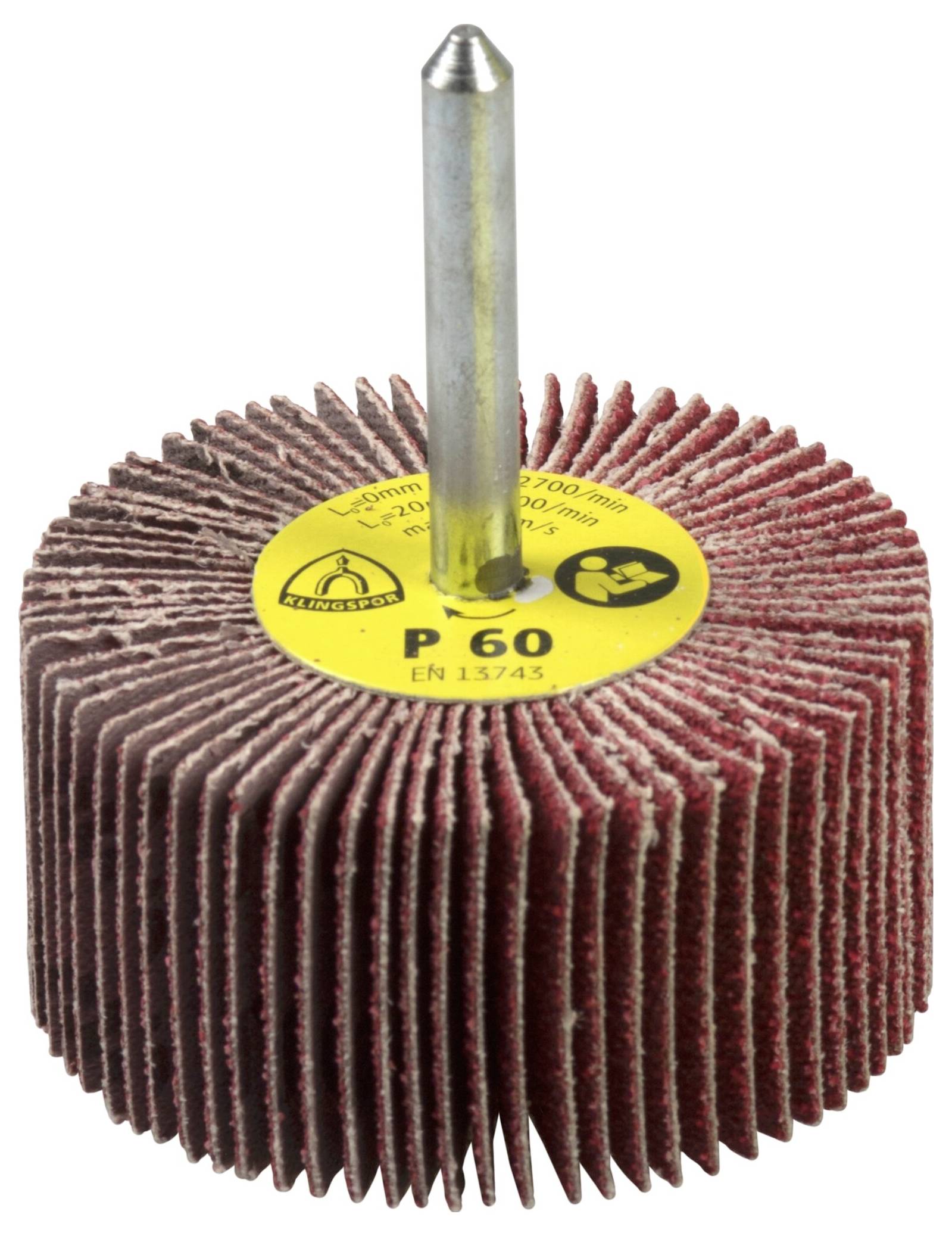 Klingspor 253623 KM 615 Schleifmopstifte Multibindung, 60 x 30 x 6mm Korn 80 Durchmesser 60mm 10St.