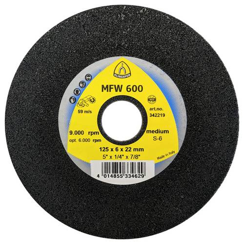 Klingspor 342219 UNITIZED WHEEL 600 Kompaktscheiben, 125 x 6 x 22 mm Medium Siliziumkarbid 125 mm 5