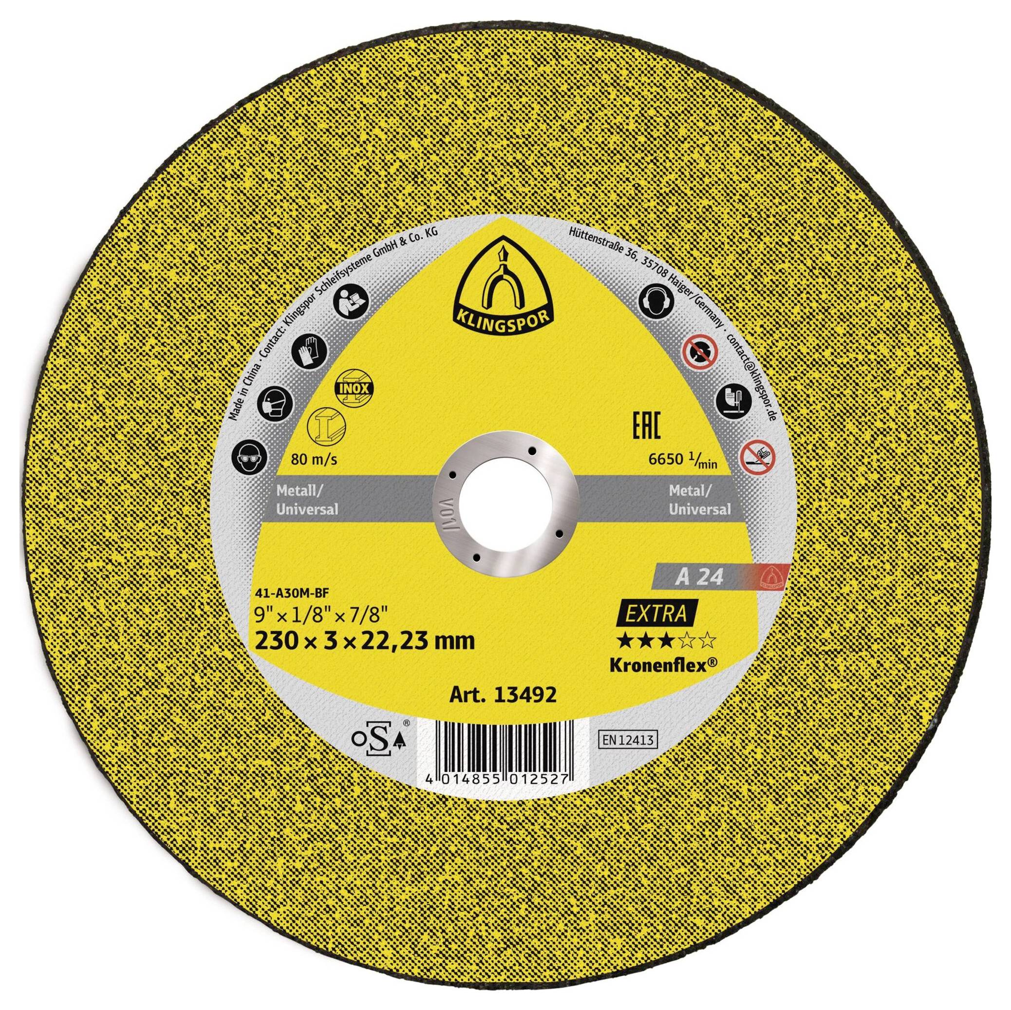 Klingspor A 24 Extra 235374 Trennscheibe gekröpft 150mm 25 St. Metall