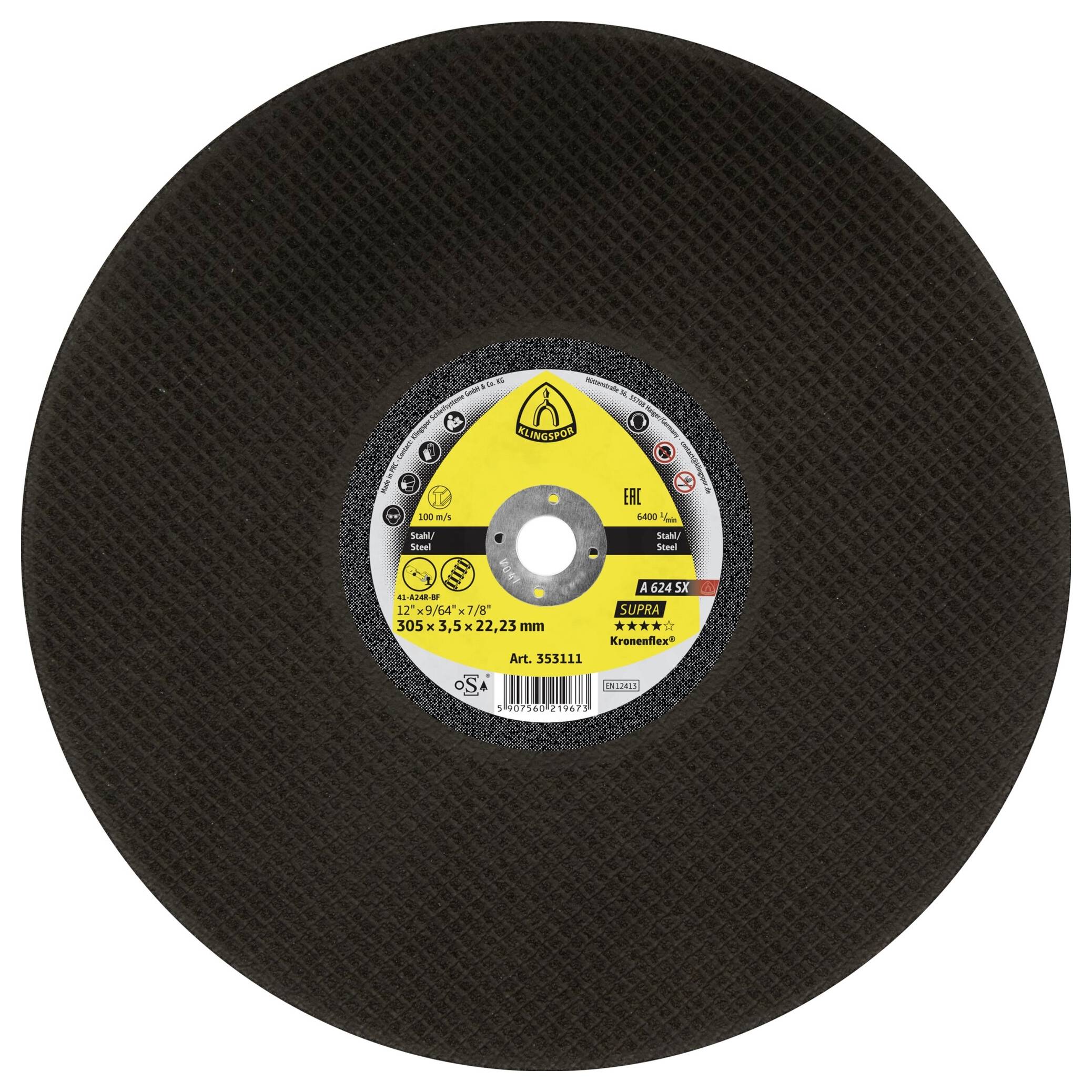 Klingspor A 624 SX Supra 340641 Trennscheibe gerade 356mm 10 St. Stahl