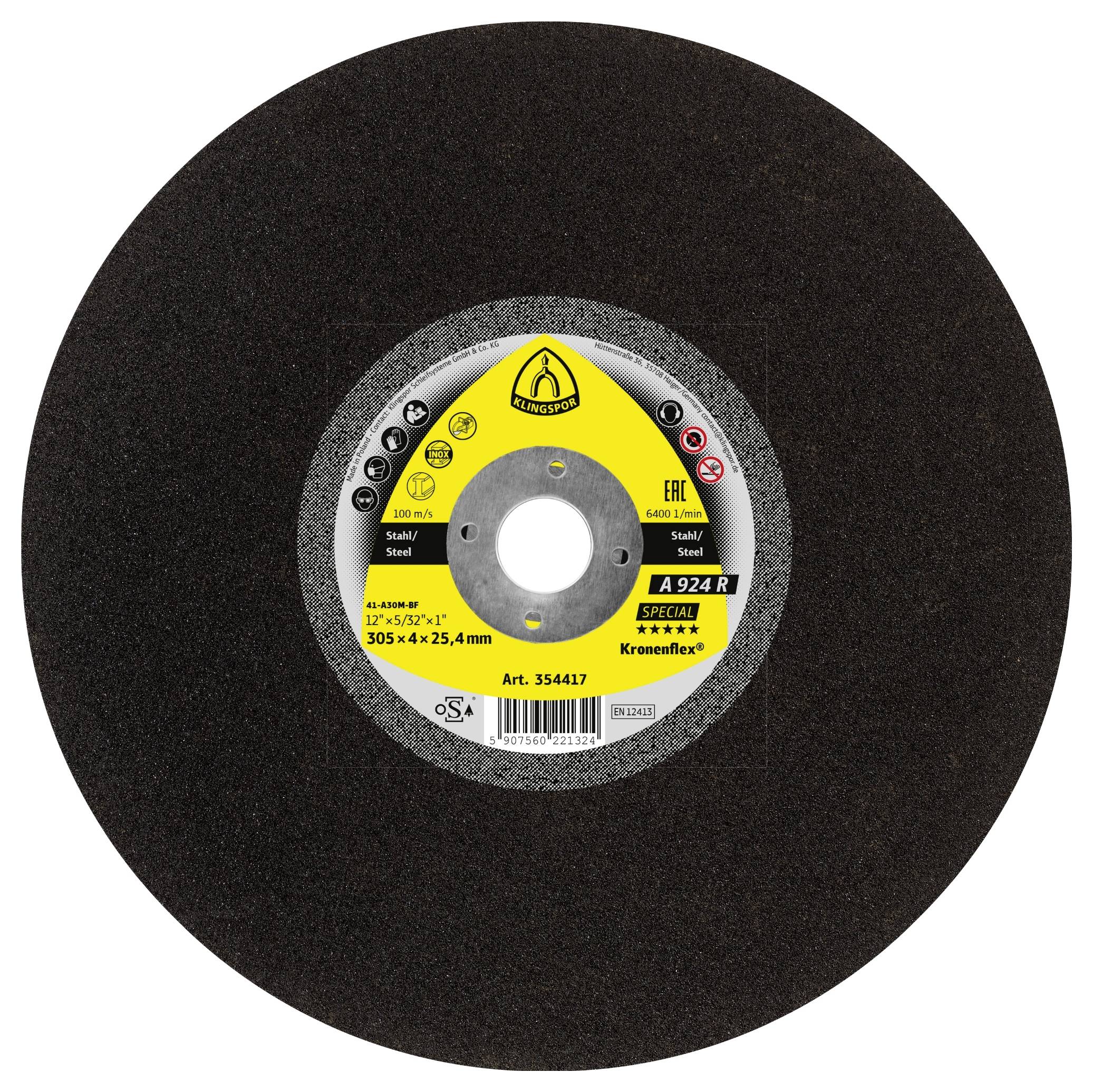 Klingspor A 924 R SPECIAL 354415 Trennscheibe gerade 356mm 10 St. Stahl