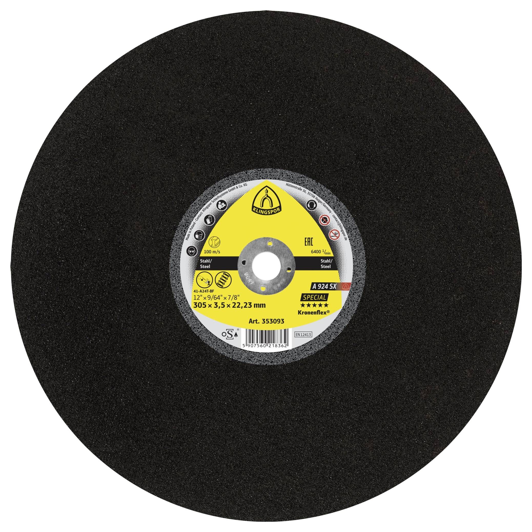 Klingspor A 924 SX SPECIAL 353093 Trennscheibe gerade 305mm 10 St. Stahl