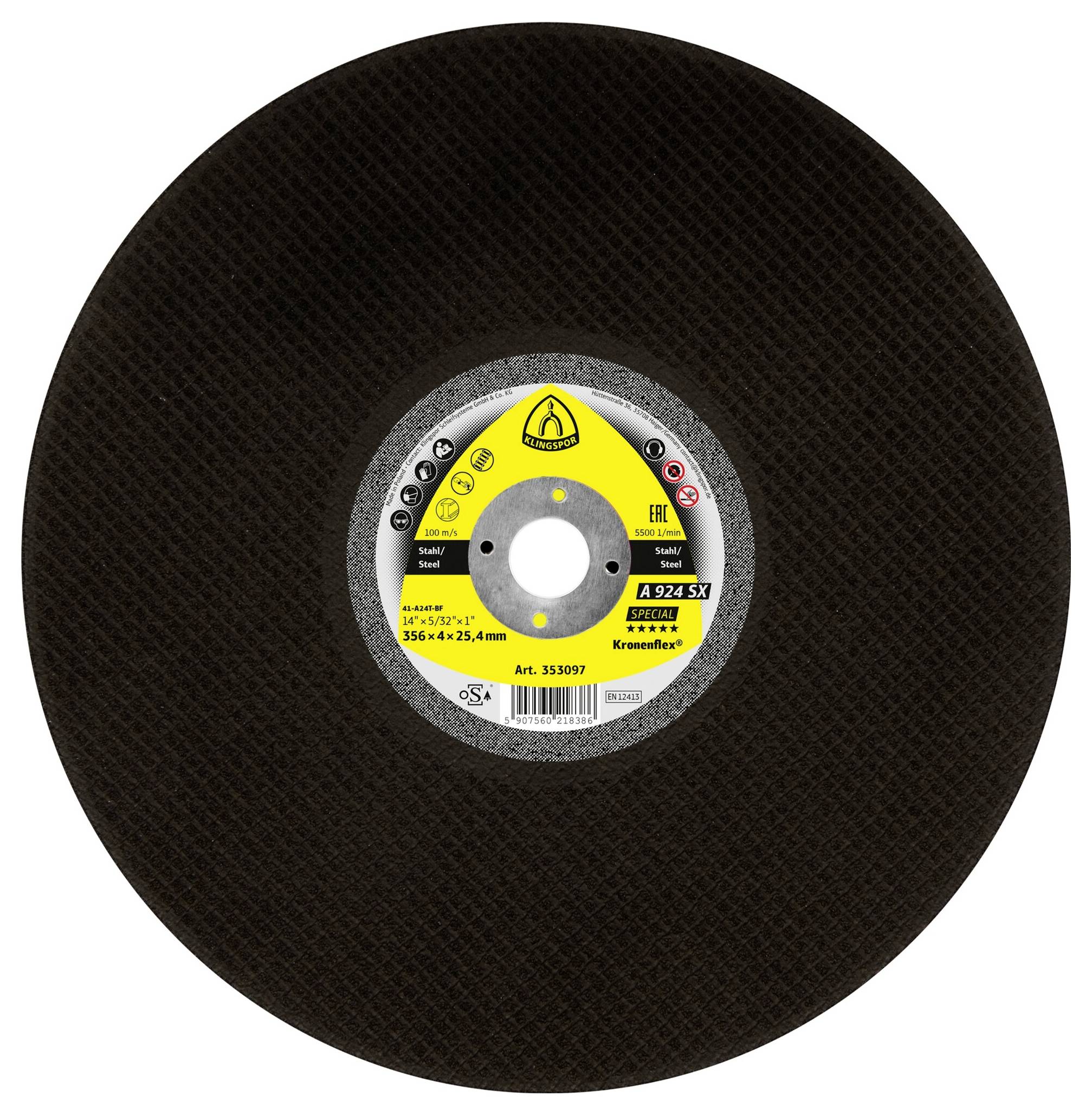 Klingspor A 924 SX SPECIAL 353097 Trennscheibe gerade 356mm 10 St. Stahl