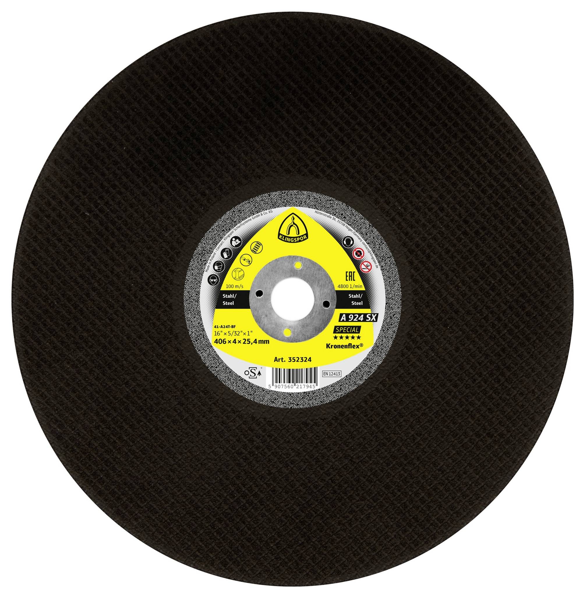 Klingspor A 924 SX SPECIAL 352324 Trennscheibe gerade 406mm 10 St. Stahl