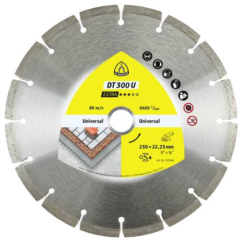 Klingspor 325347 DT 300 U Extra Diamanttrennscheibe Durchmesser 180 mm Bohrungs-Ø 22.23 mm Baustell