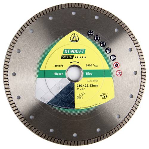 Klingspor 330627 DT 900 FT Special Diamanttrennscheibe Durchmesser 100 mm Bohrungs-Ø 22.23 mm Feins