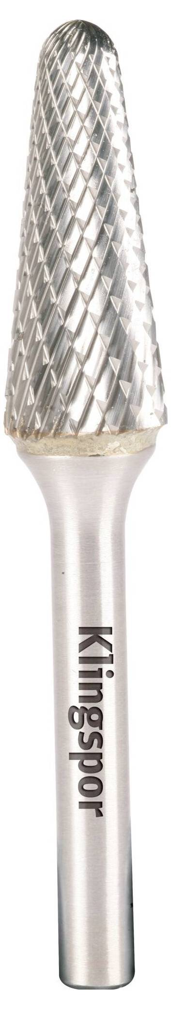 Klingspor 296201 Frässtift Konisch mit Kugelkopf Länge 76mm Produktabmessung, Ø 9.6mm Schaftdurchmesser 6mm