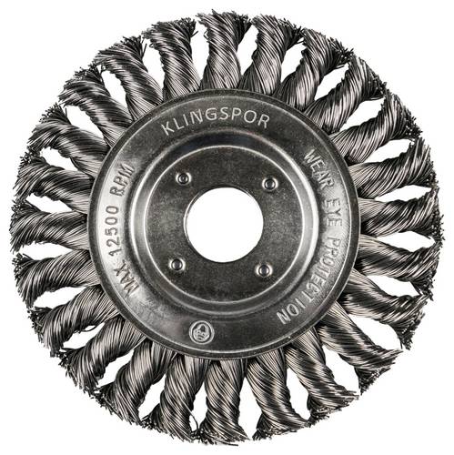 Klingspor BR 600 Z Rundbürste gezopft einreihig, 115 x 14 mm Gewinde M 14 0,5 Edelstahl BR 600 Z 37