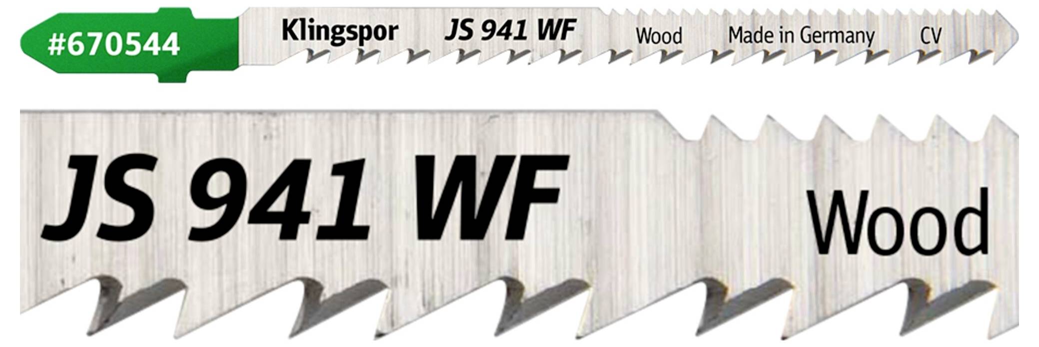 Klingspor 670544 JS 941 WF Stichsägeblätter, 100 x 5 x 1,45mm Nutzlänge 75Crom-Vanadium, kreuzgeschliffen, konisch , 10-18 Zähne