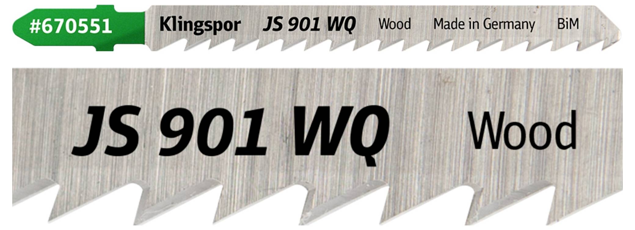 Klingspor 670551 JS 901 WQ Stichsägeblätter, 100 x 8 x 1,27mm Nutzlänge 75Bi-Metall, kreuzgeschliffen, konisch , 6 Zähne pro Zoll